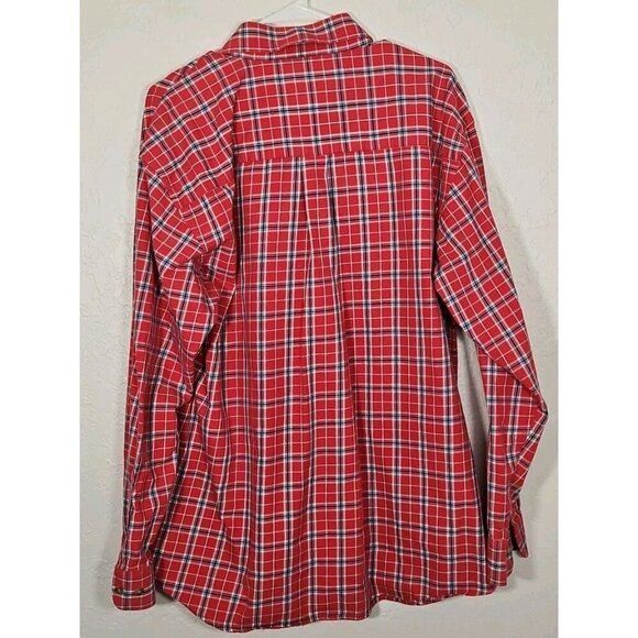 Wrangler George Strait Blue Red Long Sleeve Button Down Shirt Men’s Large - Picture 5 of 6